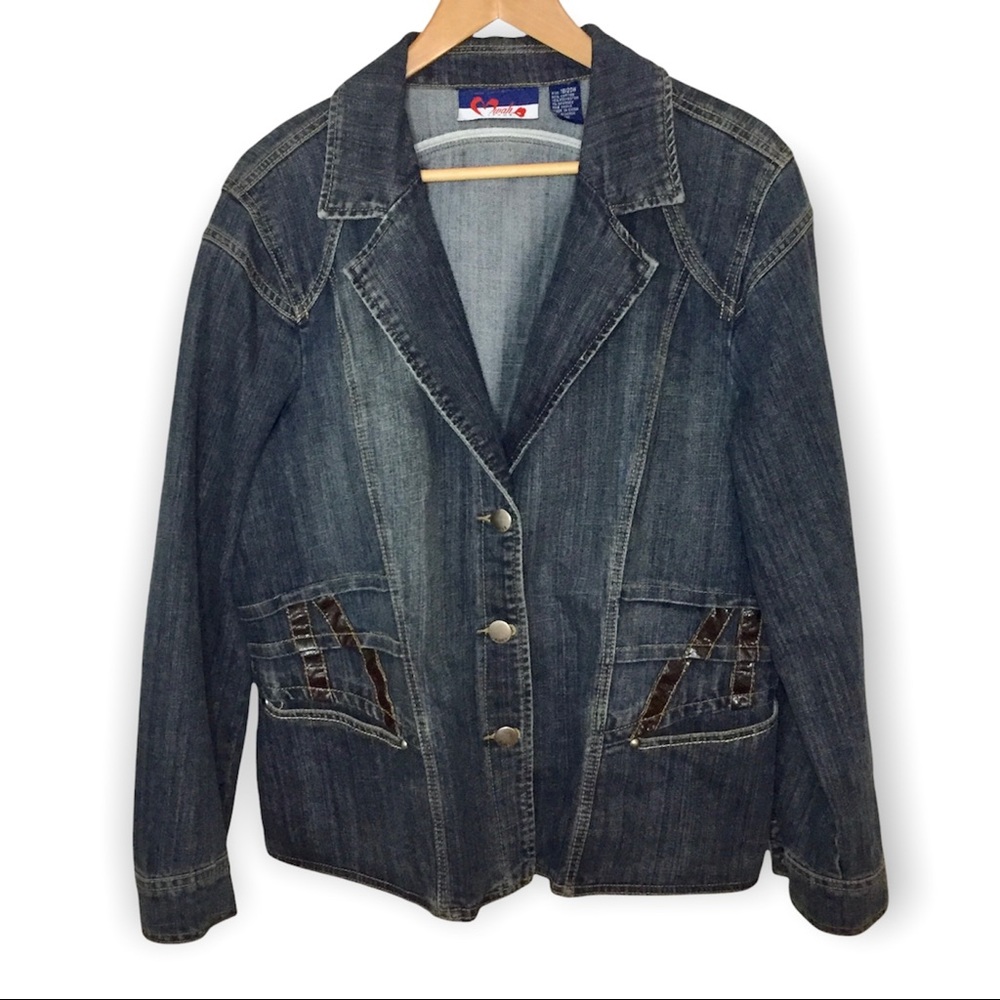 Vintage Denim Jean Jacket size 18/20
